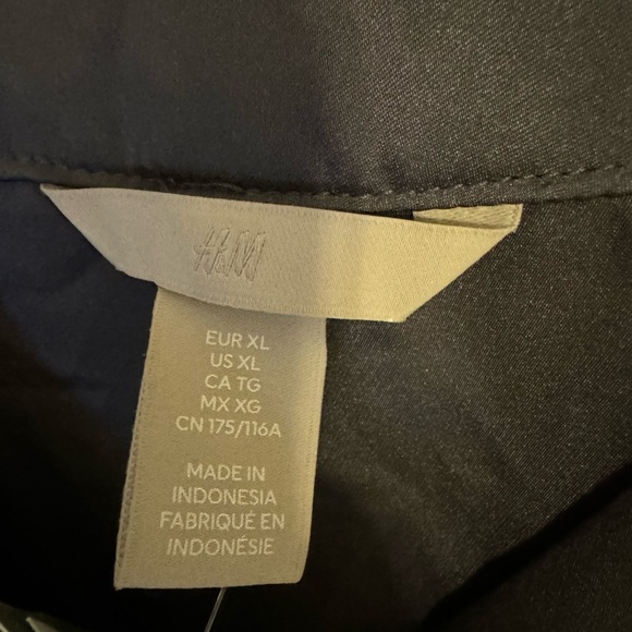 Dark blue brand new  H&M V neck blouse #blouse - Picture 2 of 3